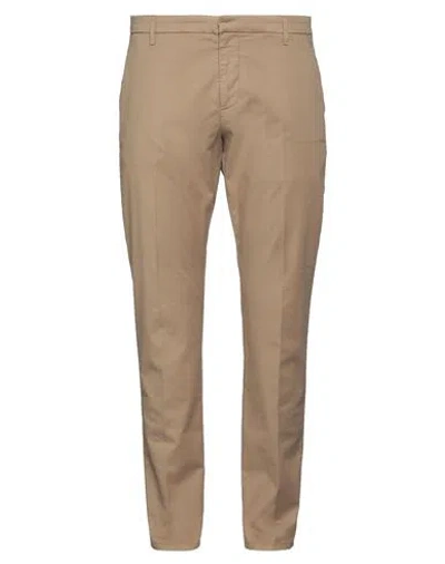 Dondup Man Pants Camel Size 34 Cotton, Lyocell, Elastane In Beige