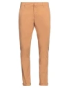 Dondup Man Pants Camel Size 32 Cotton, Polyamide, Elastane In Beige