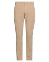 Dondup Man Pants Camel Size 33 Cotton, Elastane