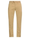 Dondup Man Pants Camel Size 33 Cotton, Elastane In Brown