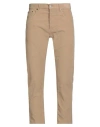 Dondup Man Pants Camel Size 33 Cotton, Elastane In Multi