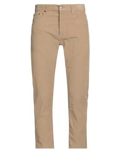 Dondup Man Pants Camel Size 33 Cotton, Elastane In Multi