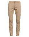 Dondup Man Pants Sand Size 33 Cotton In Gray