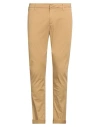 Dondup Man Pants Camel Size 34 Cotton, Elastane In Brown