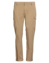 Dondup Man Pants Camel Size 34 Cotton, Elastane In Blue