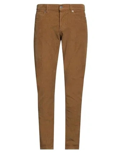 Dondup Man Pants Camel Size 35 Cotton, Elastane In Sand