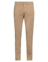 Dondup Man Pants Camel Size 35 Cotton, Elastane In Beige
