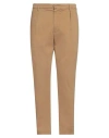Dondup Man Pants Camel Size 35 Cotton, Elastane In Beige