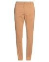 Dondup Man Pants Camel Size 35 Cotton, Polyamide, Elastane