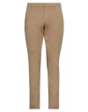 Dondup Man Pants Camel Size 40 Cotton, Elastane In Beige