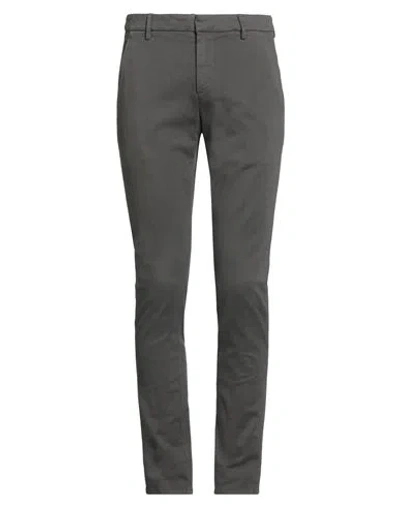 Dondup Man Pants Charcoal Size 32 Cotton, Elastane In Gray