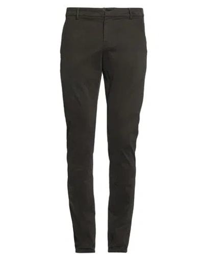 DONDUP DONDUP MAN PANTS CHOCOLATE BROWN SIZE 35 COTTON, ELASTANE