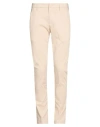 Dondup Man Pants Cream Size 30 Cotton, Polyamide, Elastane In Neutral