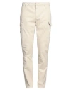 Dondup Man Pants Cream Size 35 Cotton, Elastane In White