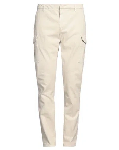 Dondup Man Pants Cream Size 35 Cotton, Elastane In White
