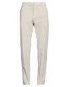 Dondup Man Pants Beige Size 32 Cotton, Elastane In White