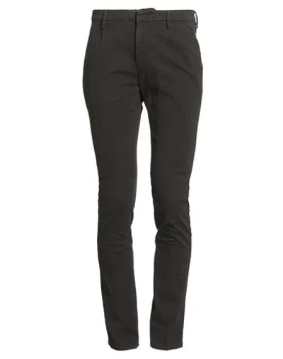 Dondup Man Pants Dark Brown Size 30 Cotton, Elastane