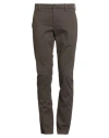 Dondup Man Pants Green Size 31 Cotton, Elastane In Brown