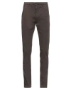 Dondup Man Pants Dark Brown Size 36 Cotton, Elastane