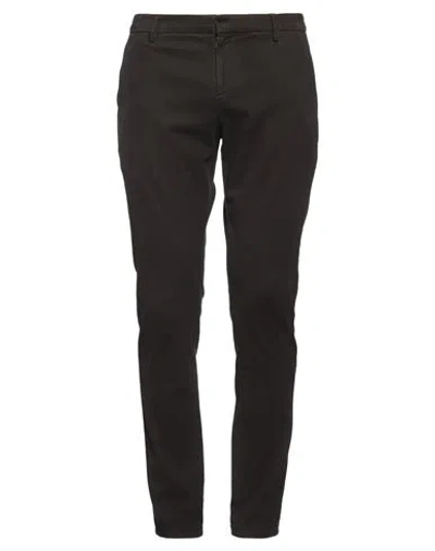 DONDUP DONDUP MAN PANTS DARK BROWN SIZE 34 COTTON, ELASTANE