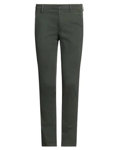 Dondup Man Pants Dark Green Size 28 Cotton, Elastane