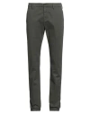 Dondup Man Pants Dark Green Size 30 Cotton, Elastane In Green