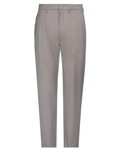 Dondup Man Pants Taupe Size 33 Virgin Wool, Elastane In Grey