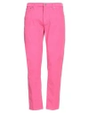 Dondup Man Pants Fuchsia Size 33 Cotton, Elastane In Pink