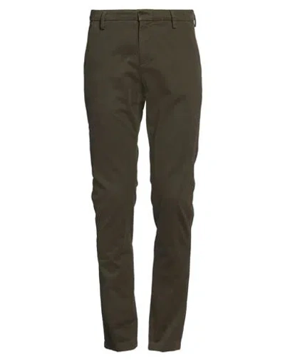 Dondup Man Pants Green Size 31 Cotton, Elastane