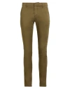 Dondup Man Pants Sage Green Size 29 Cotton, Elastane In Green