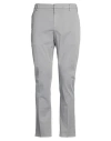 Dondup Man Pants Grey Size 35 Cotton, Elastane