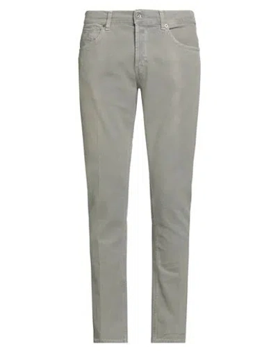 Dondup Man Pants Grey Size 31 Cotton, Elastane In White