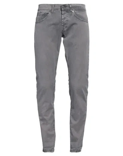 Dondup Man Pants Grey Size 30 Cotton, Elastane