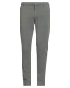 Dondup Man Pants Grey Size 32 Cotton, Polyester, Elastane In Green