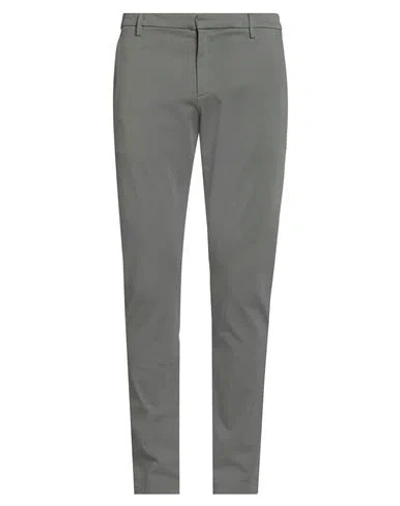 Dondup Man Pants Grey Size 32 Cotton, Polyester, Elastane In Green
