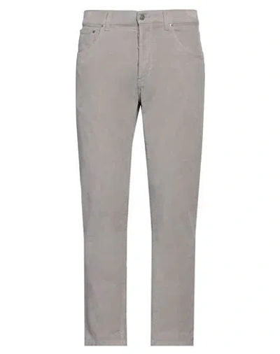 Dondup Man Pants Grey Size 33 Cotton, Elastane In Gray