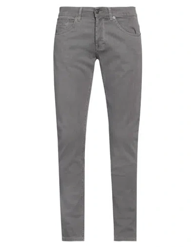 Dondup Man Pants Grey Size 31 Cotton, Elastane