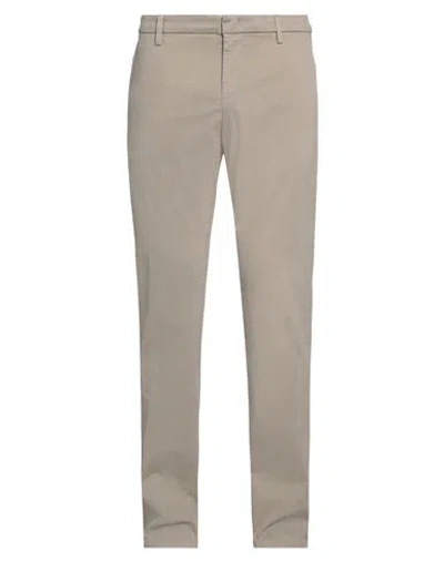 Dondup Man Pants Grey Size 33 Cotton, Elastane