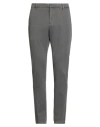Dondup Man Pants Grey Size 34 Cotton, Elastane In Gray