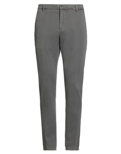 Dondup Man Pants Grey Size 34 Cotton, Elastane In Gray