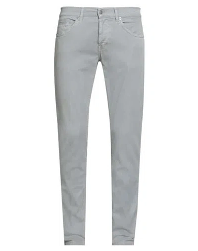 Dondup Man Pants Grey Size 34 Cotton, Lyocell, Elastane In Gray