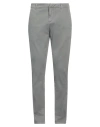 Dondup Man Pants Grey Size 33 Cotton, Elastane