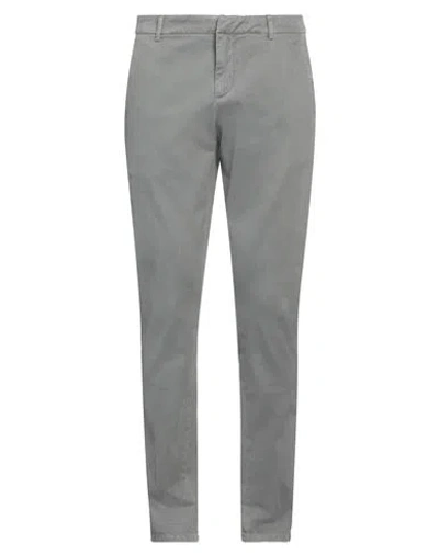 Dondup Man Pants Grey Size 33 Cotton, Elastane