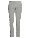 Dondup Man Pants Grey Size 38 Cotton, Elastane