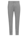 Dondup Man Pants Grey Size 38 Cotton, Elastane