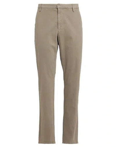 Dondup Man Pants Grey Size 38 Cotton, Elastane In Gray