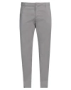Dondup Man Pants Grey Size 38 Cotton, Polyamide, Elastane
