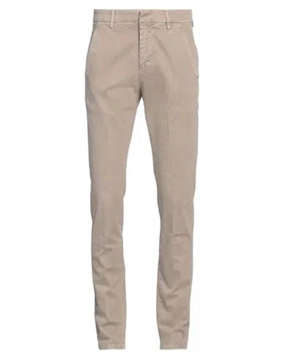 Dondup Man Pants Grey Size 39 Cotton, Elastane In Gray