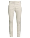 Dondup Man Pants Ivory Size 32 Cotton, Elastane In White