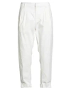 Dondup Man Pants Ivory Size 33 Cotton, Elastane In Multi